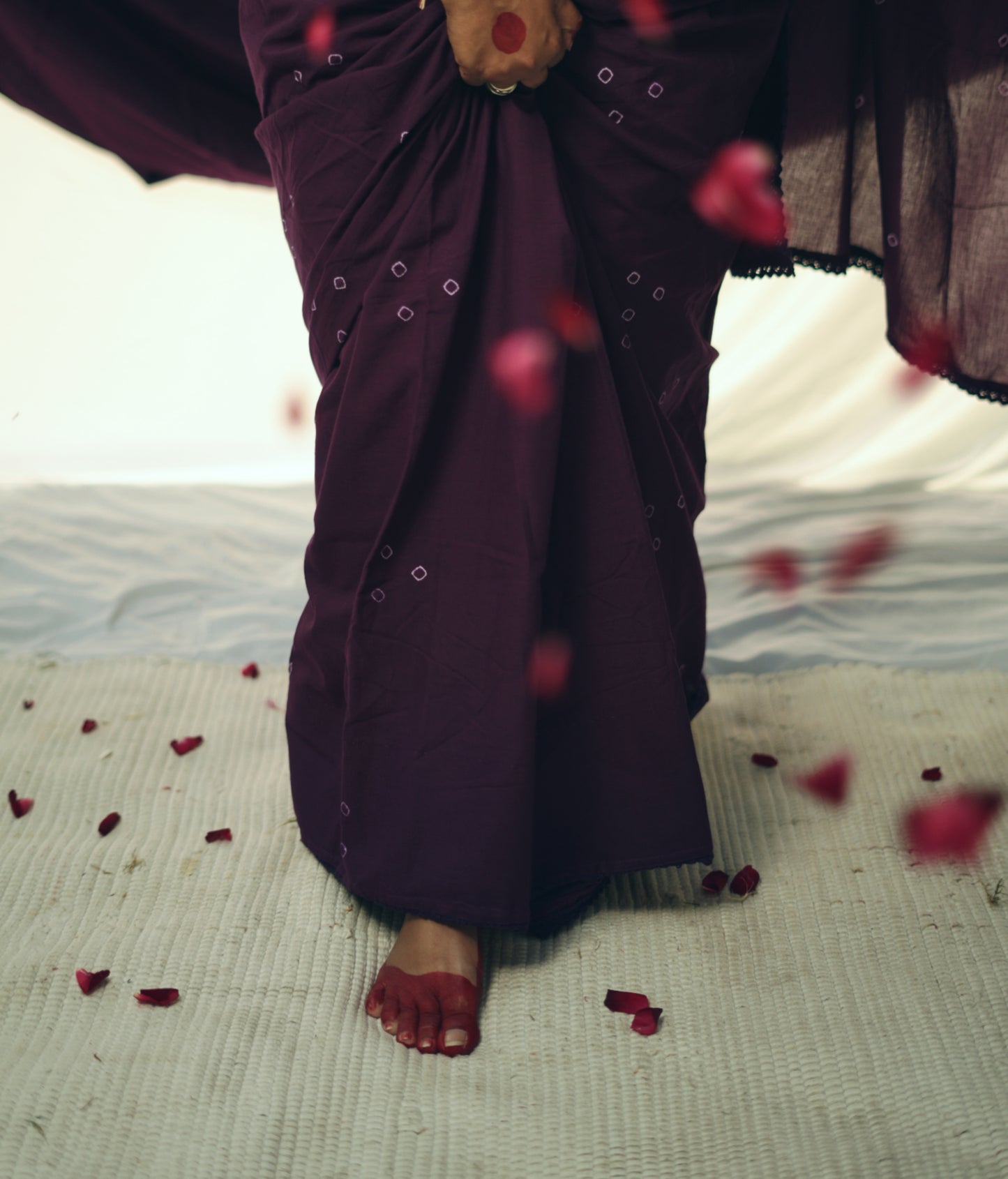 Purple Tie and Dye Saree