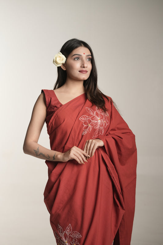 Champa Katha Work Saree