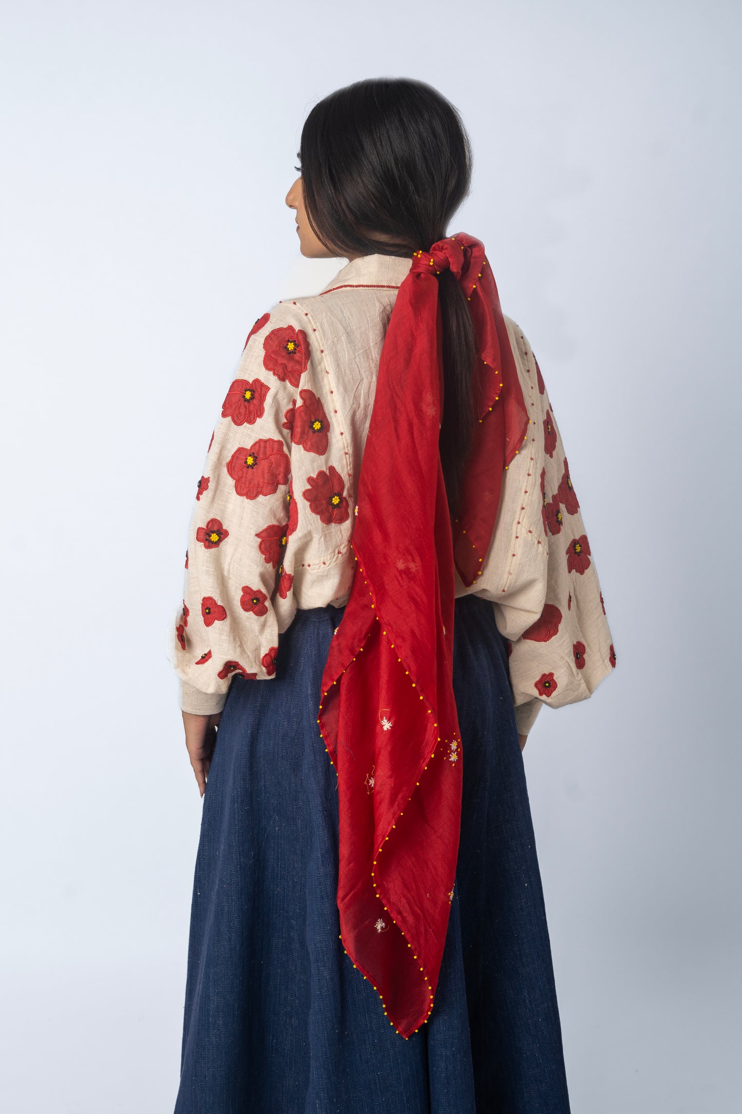 Poppy Field Shirt and Skirt Set