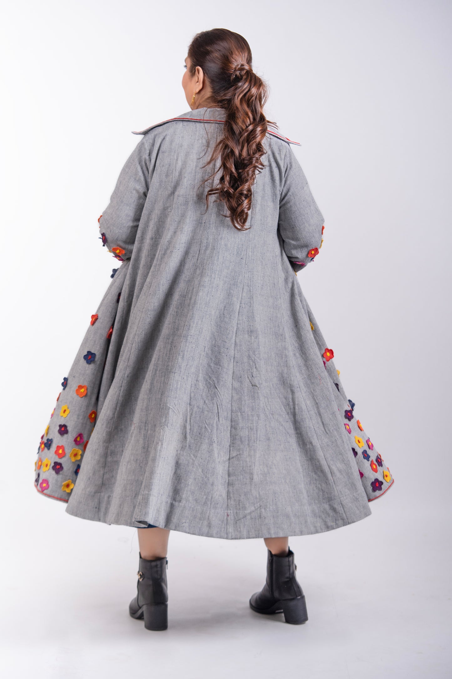 Indigo Bloom Shirt Dress